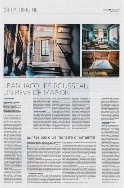 Jean-Jacques Rousseau, un rêve de maison [Le Temps]